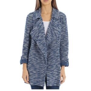 BAGATELLE Tweed Open-front Jacket In Blue size XL A003058
